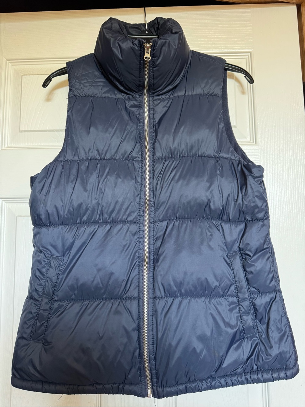 Old Navy Dark Navy Quilted Puffer Vest with High Collar